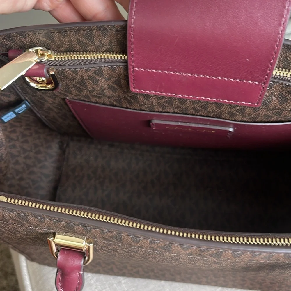 Michael Kors monogram satchel bag